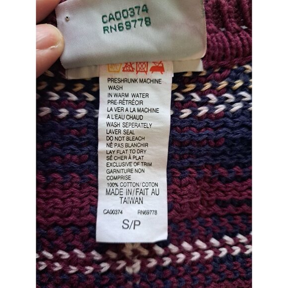 Northern Reflections S Womens Plaid Knit Button-Up Sweater Vest Cotton Preppy - Picture 3 of 8